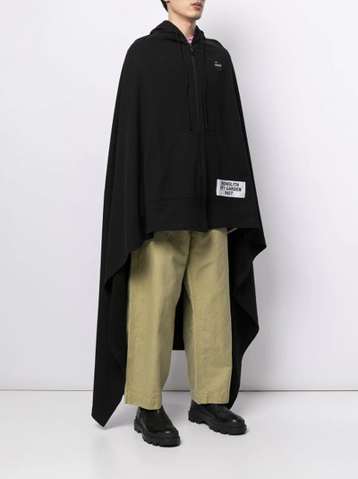 Raf Simons long hooded cape coat outlook