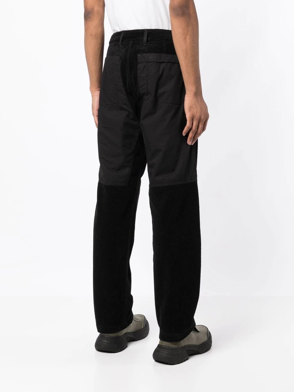 corduroy-detail cargo trousers - 4