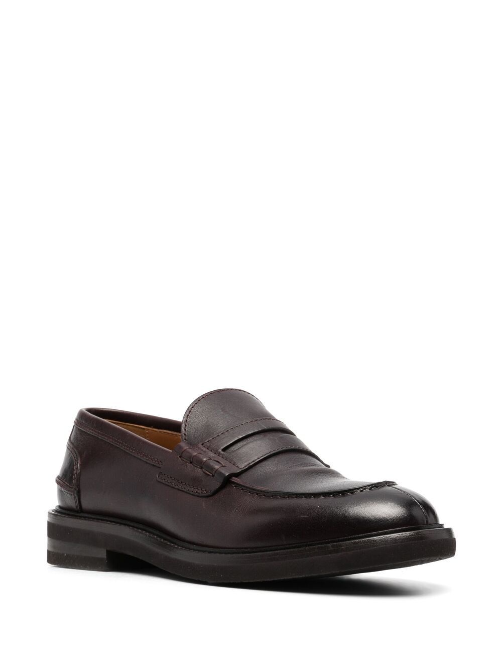 leather penny loafers - 2