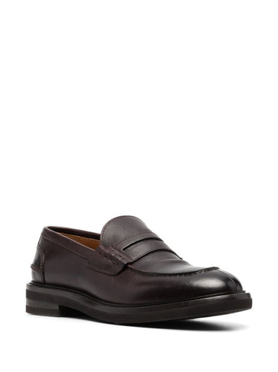 Brunello Cucinelli leather penny loafers outlook