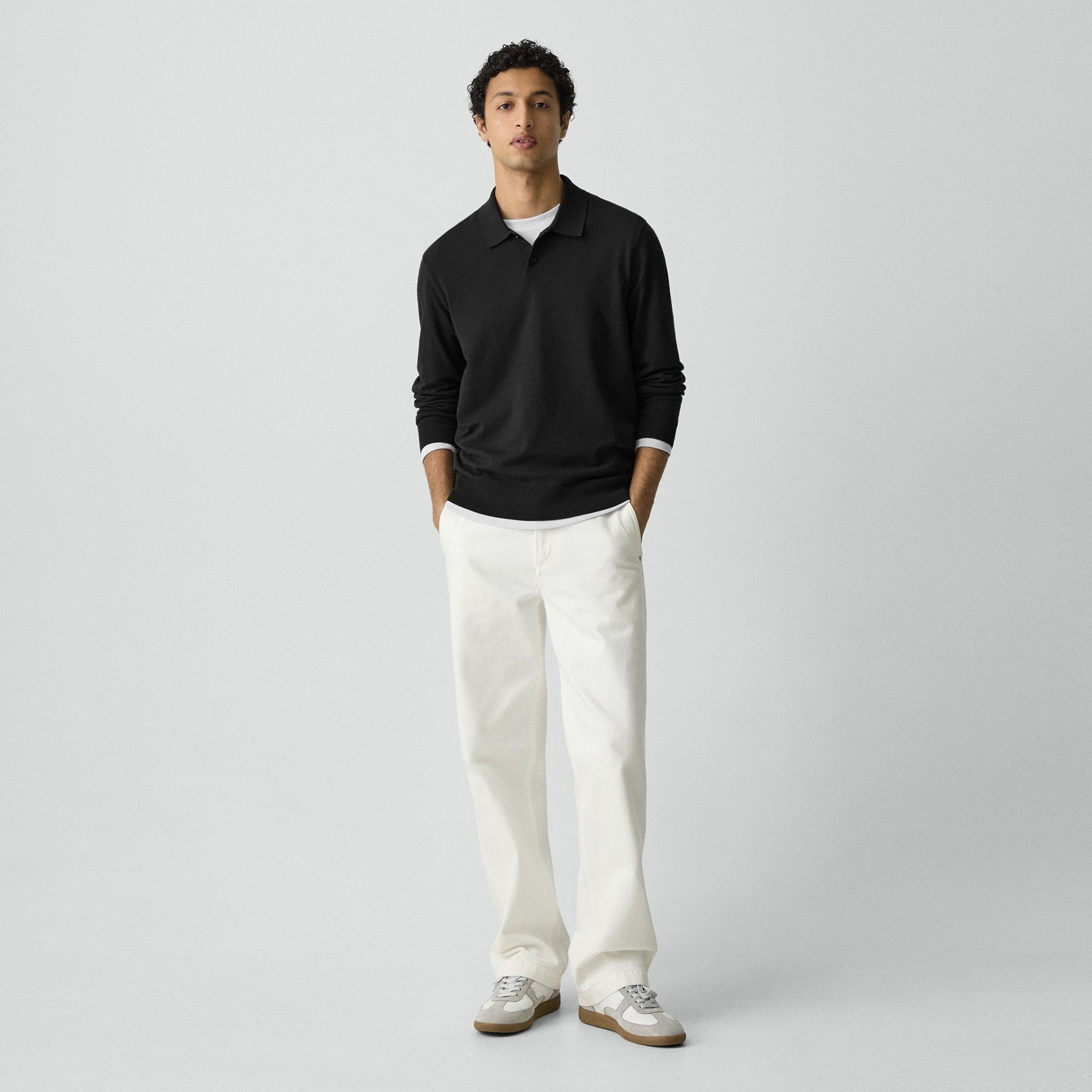 Goris Long-Sleeve Polo Shirt in Light Bilen - 6