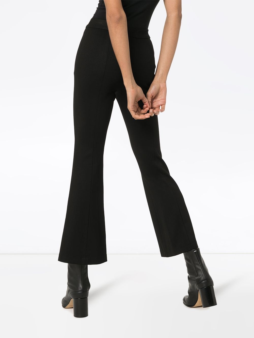 flared cropped trousers - 4