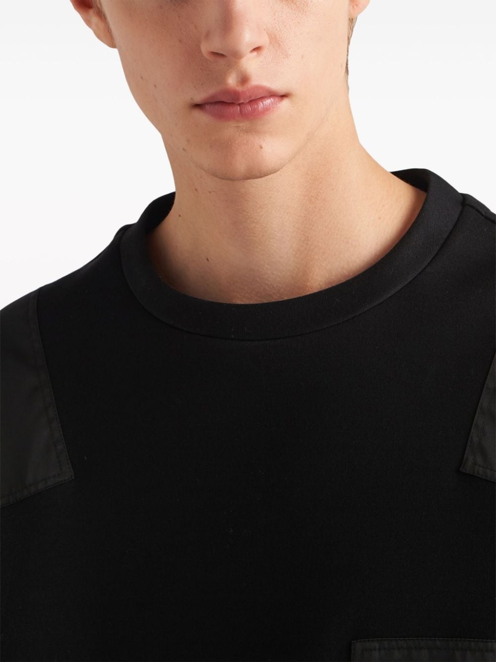 triangle-logo panelled sweatshirt - 5