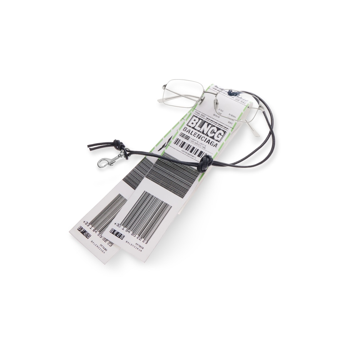 Charm/keychain Baggage Sticker  in White/black/green - 4