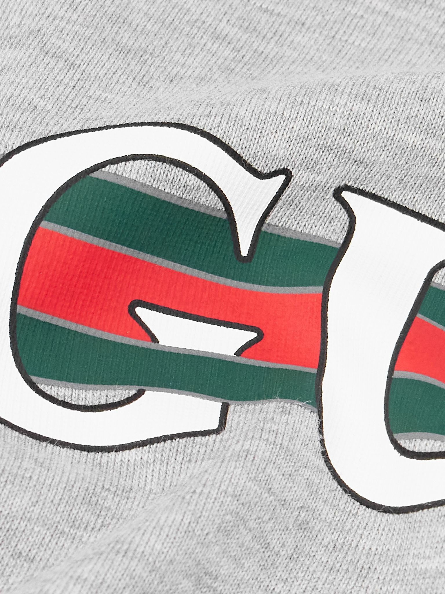 Oversized Logo-Print Cotton-Jersey T-Shirt Gray - 5