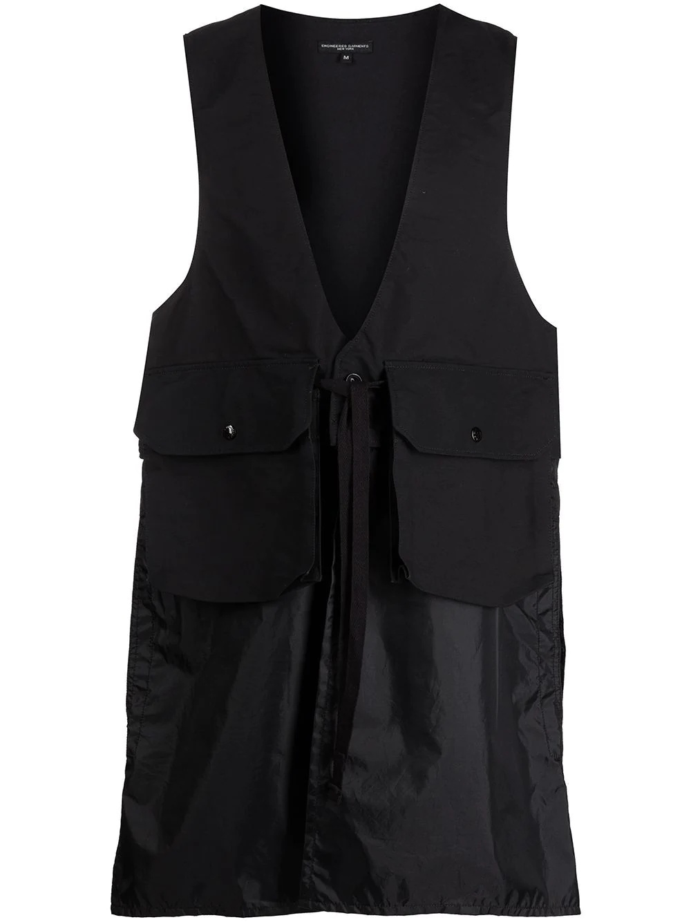 pocket-detail long-length vest - 1