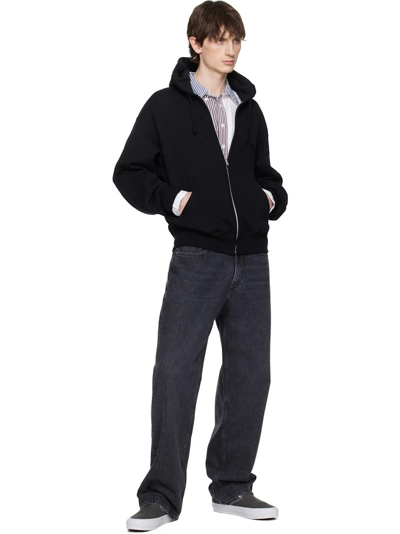 WACKO MARIA Black 'Fight Club' Middle Weight Full Zip Hoodie outlook