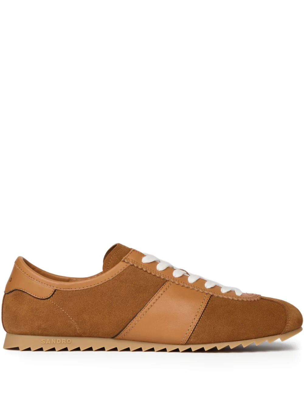 panelled lace-up sneakers - 1
