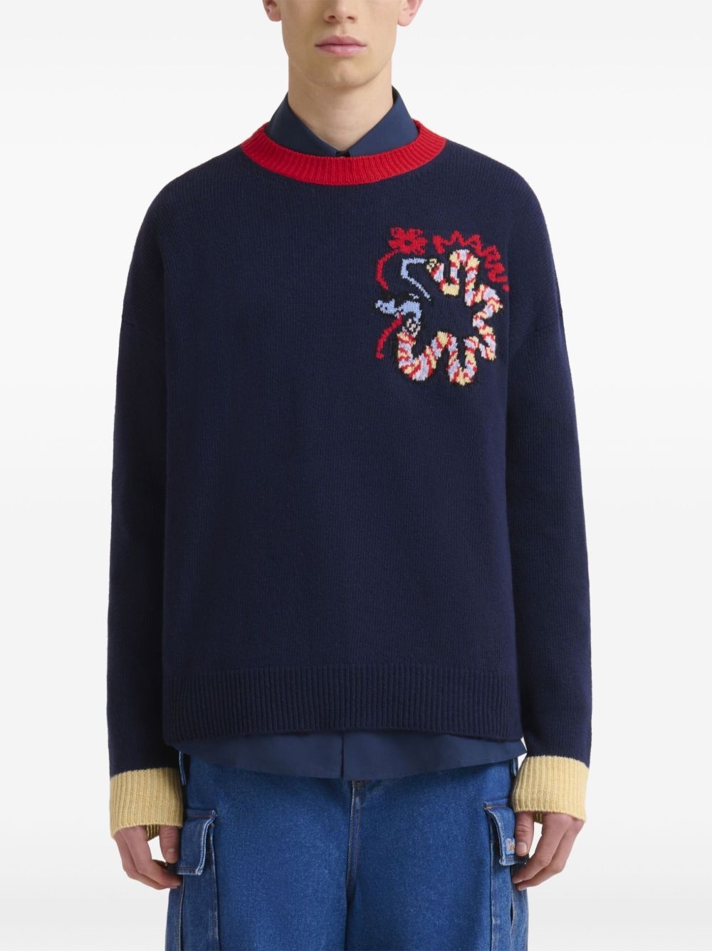 logo-embroidery jumper - 2