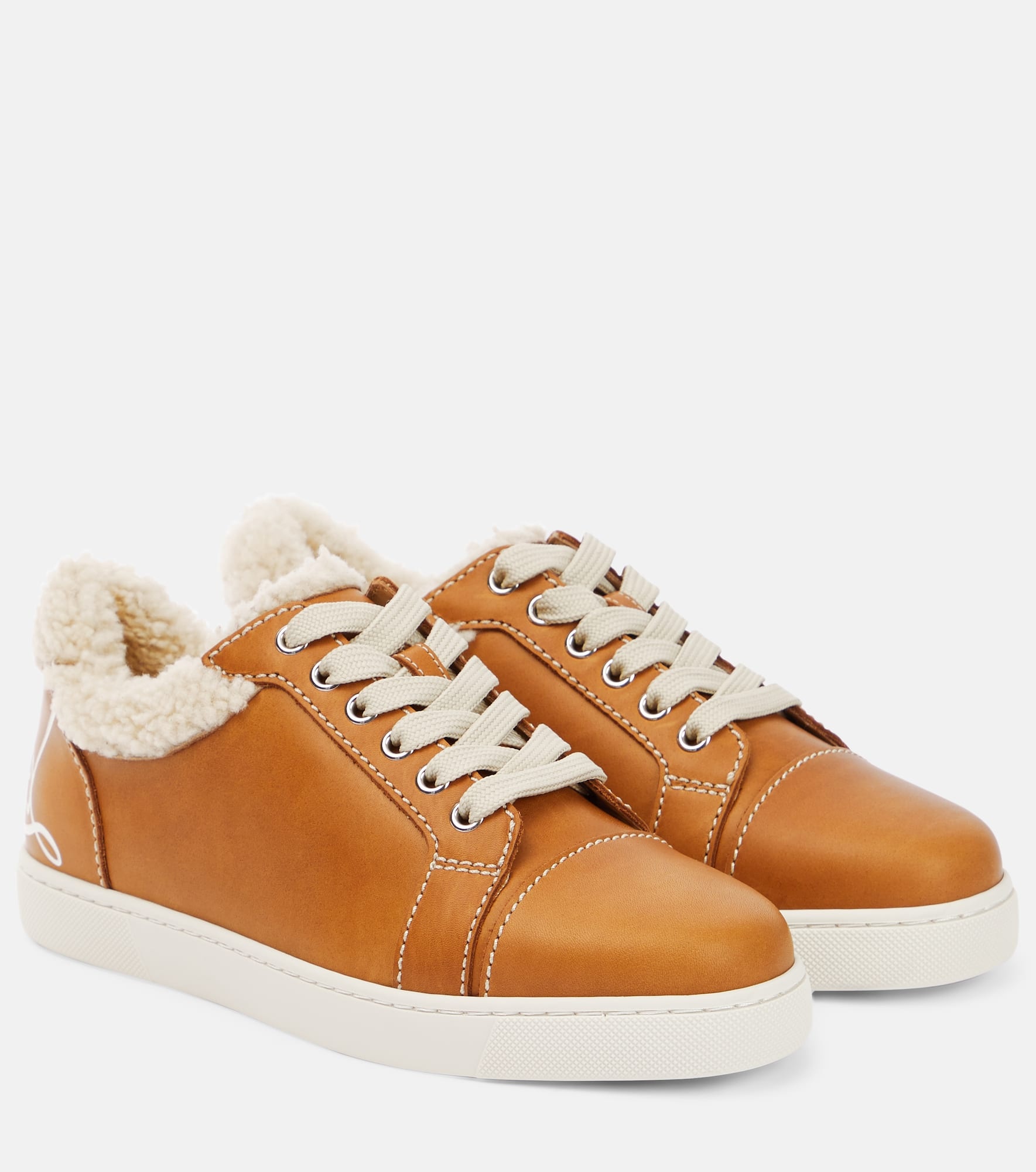 Vierissima shearling-trimmed sneakers - 1