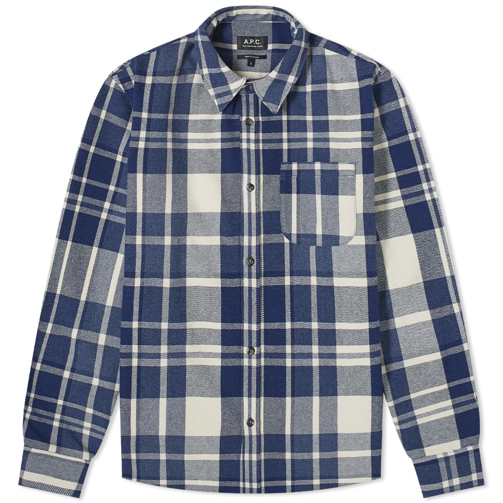 A.P.C. Trek Wool Flannel Overshirt - 1