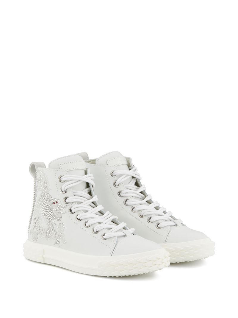 crystal-embellished high-top sneakers - 2