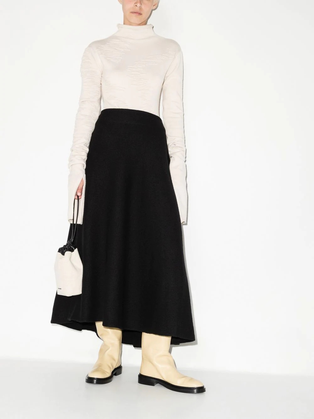 high-waisted A-line skirt - 2