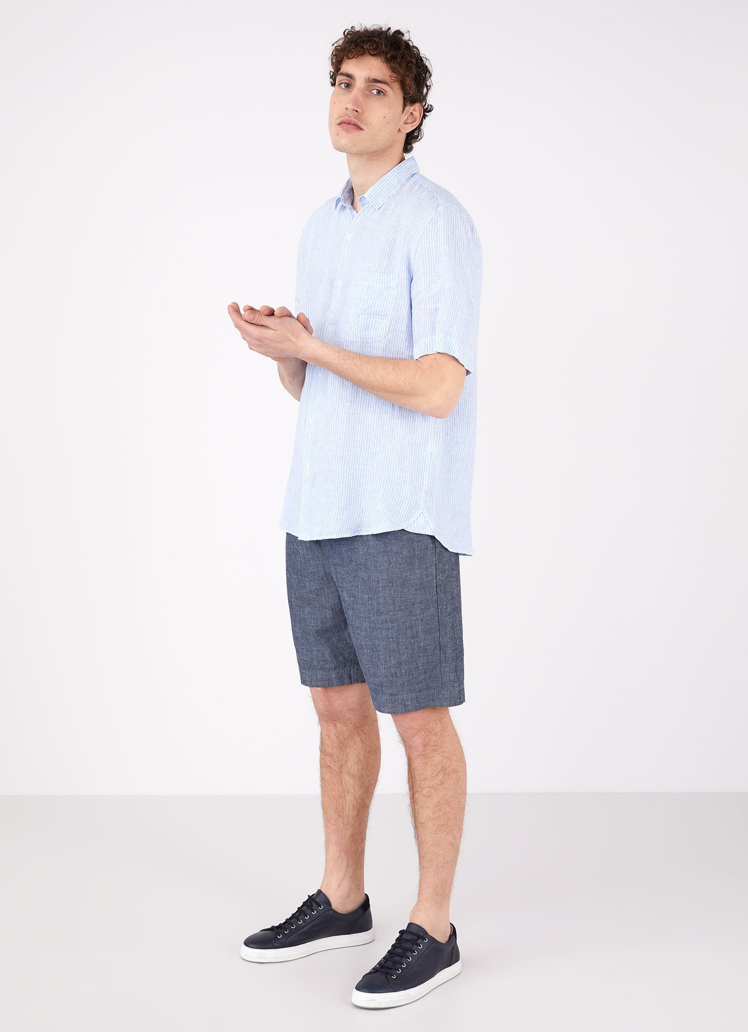 Linen Short Sleeve Shirt - 3