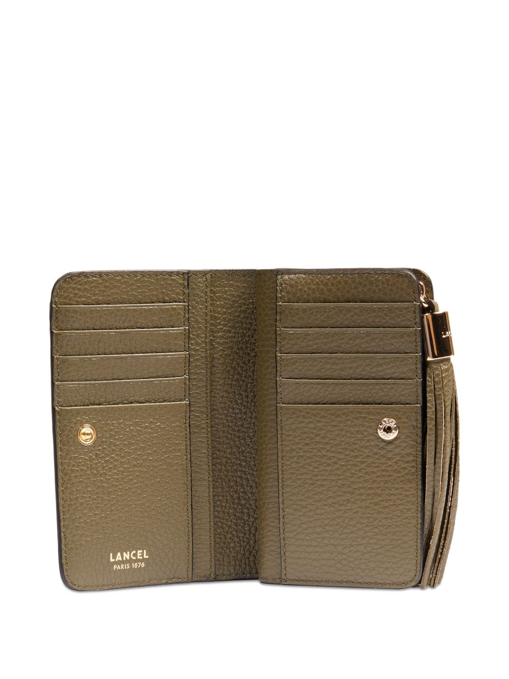 tassel-embellished leather wallet - 4