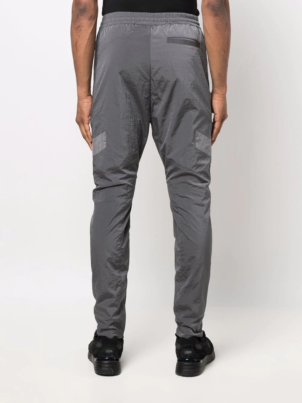 drawstring-waist multi-pocket track pants - 4