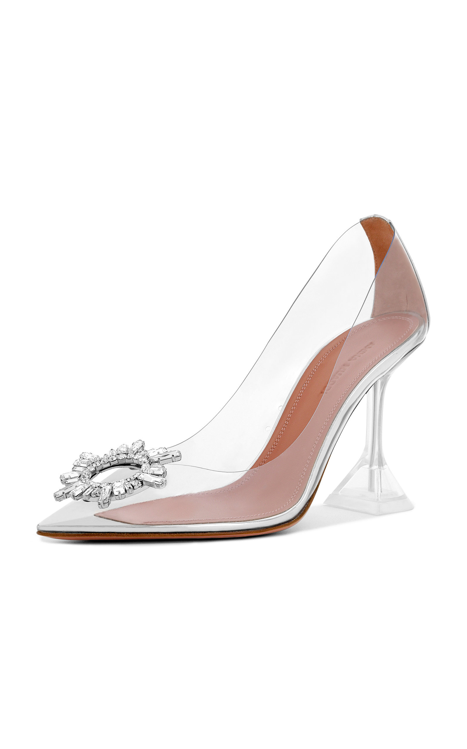 Begum Crystal-Embellished PVC Pumps white - 4