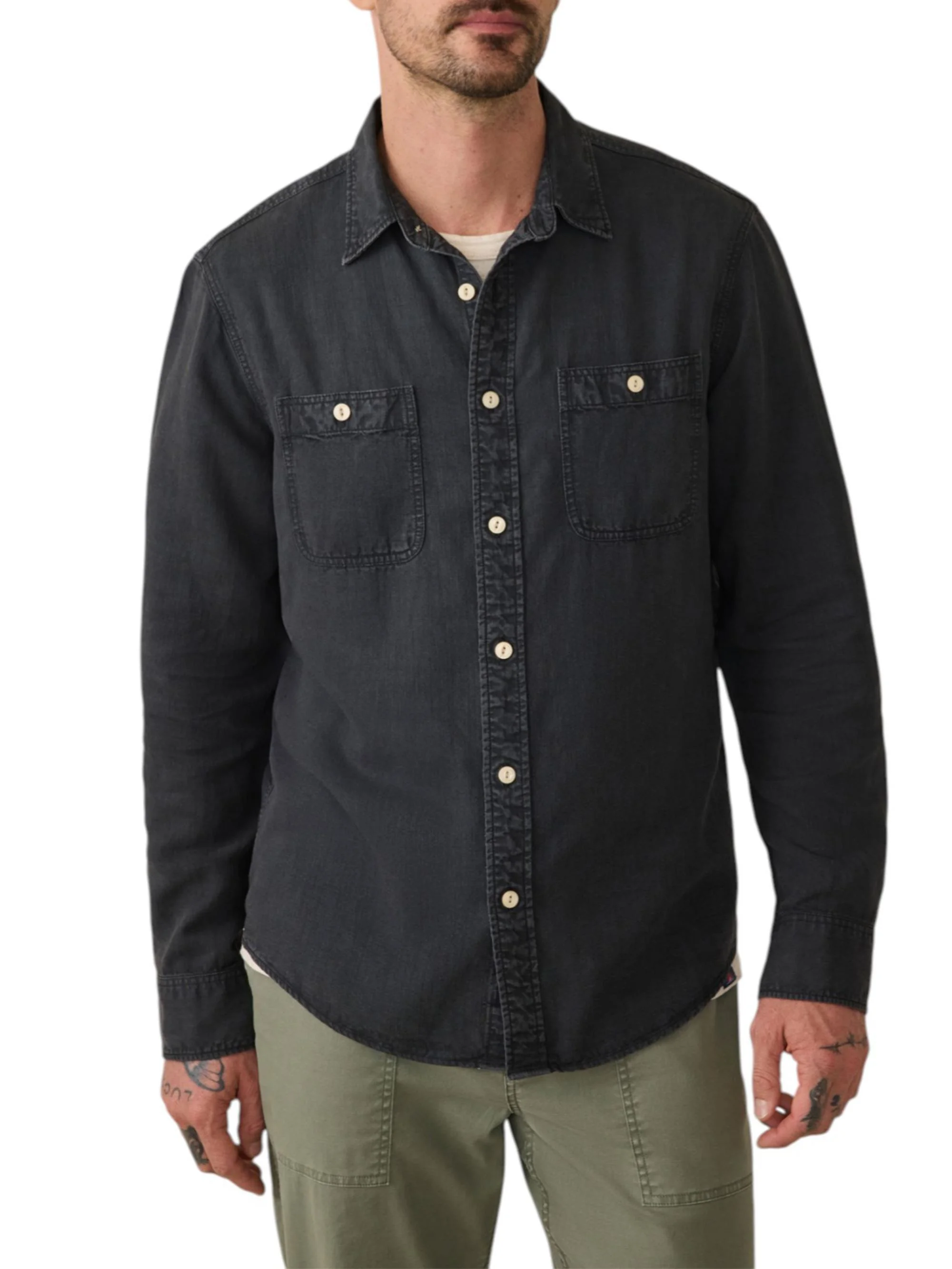 Men's The Tried & True Chambray Workshirt - Durango Black - 1