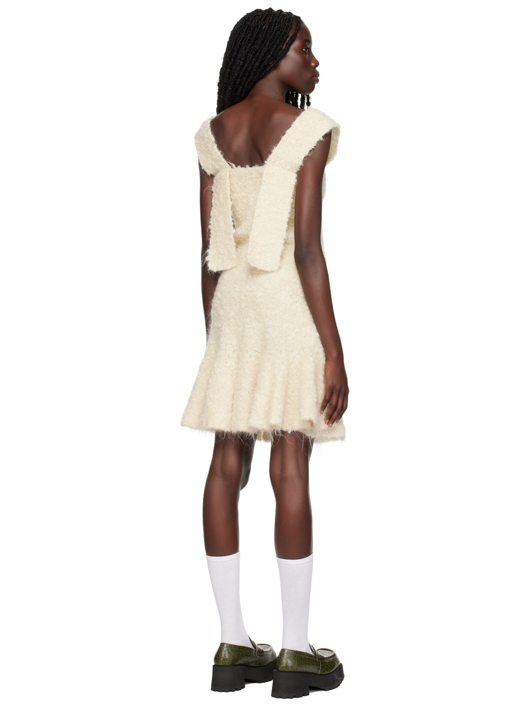 Off-White Square Neck Minidress - 3
