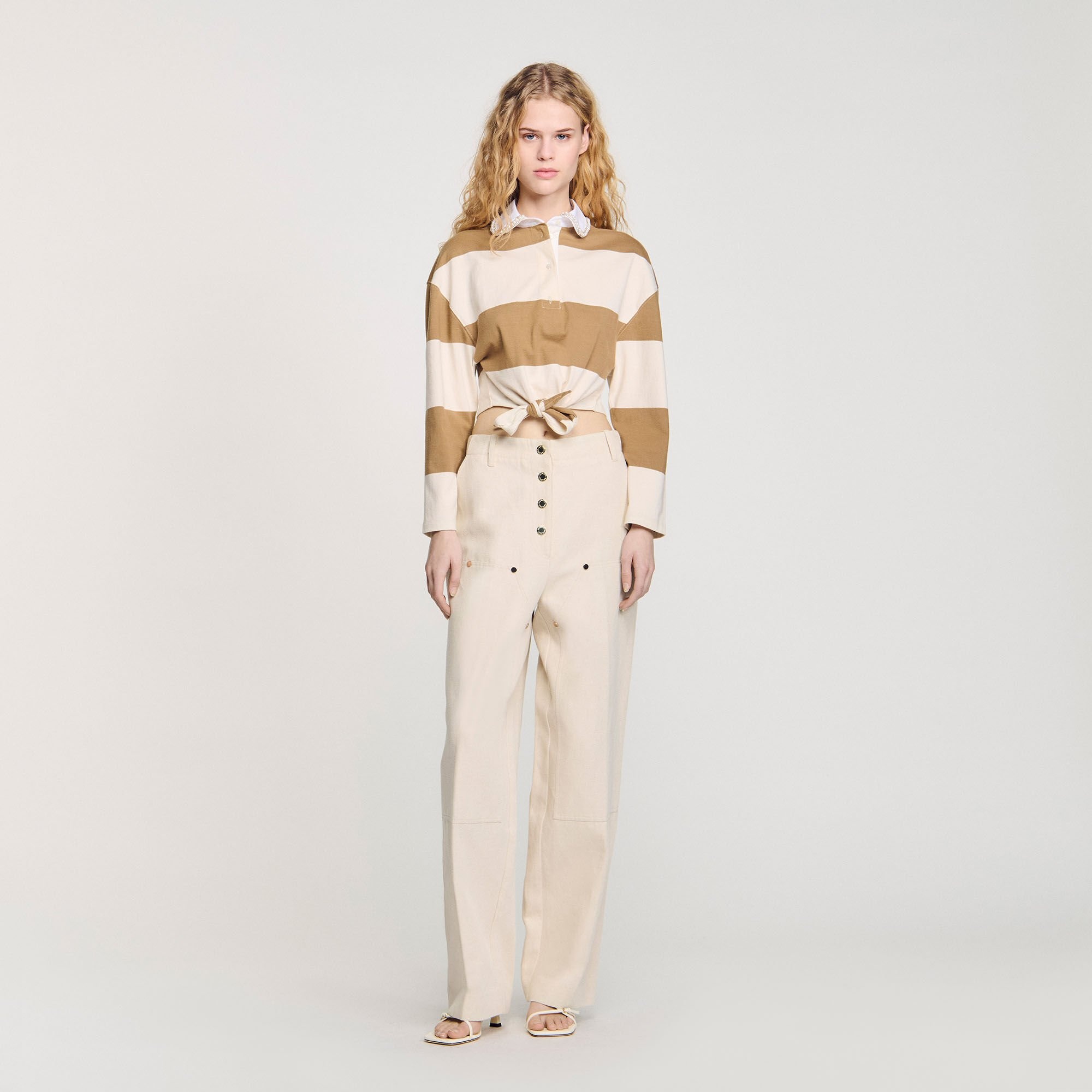 STRIPED POLO-NECK T-SHIRT - 2