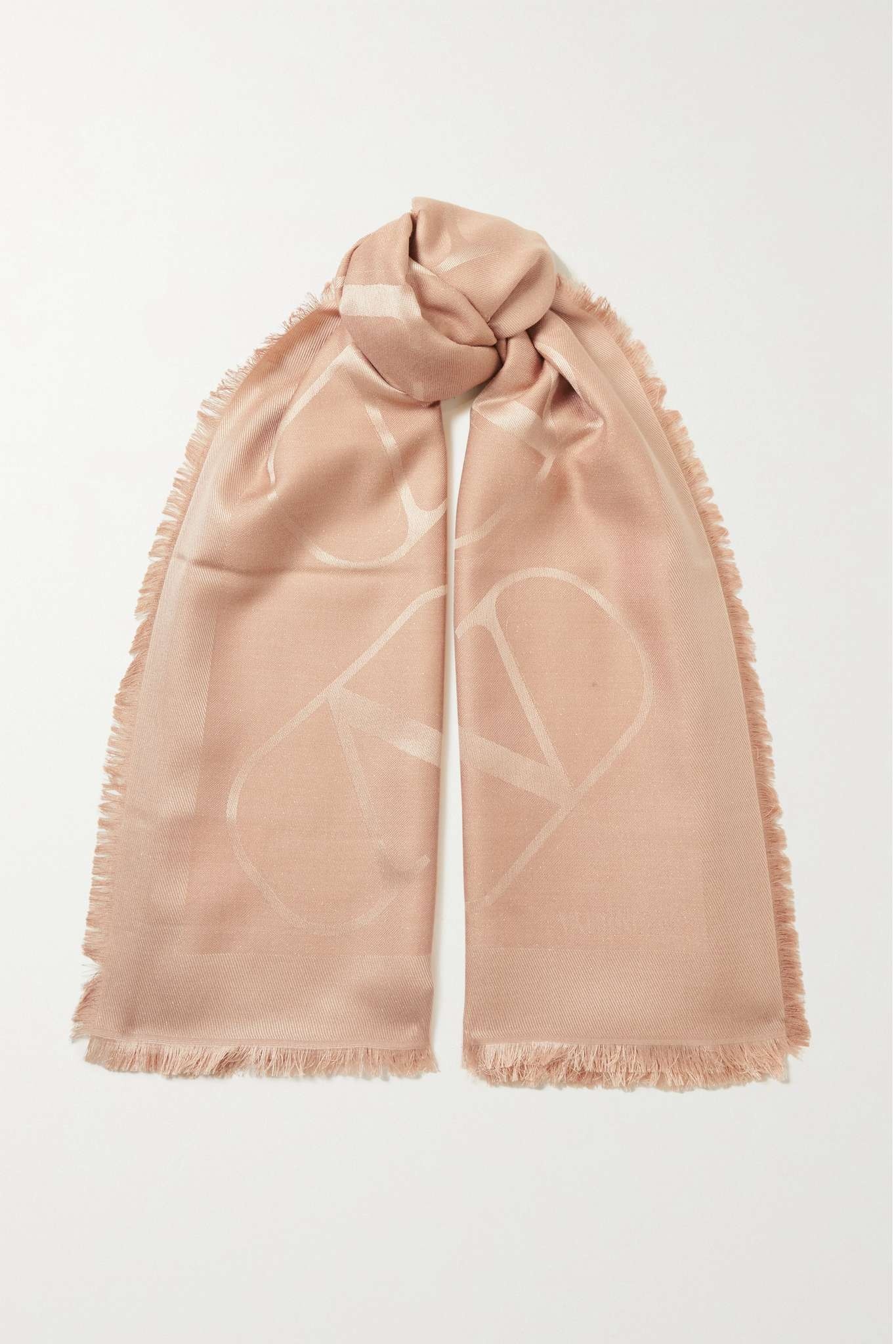 Valentino Garavani silk-blend jacquard scarf - 1