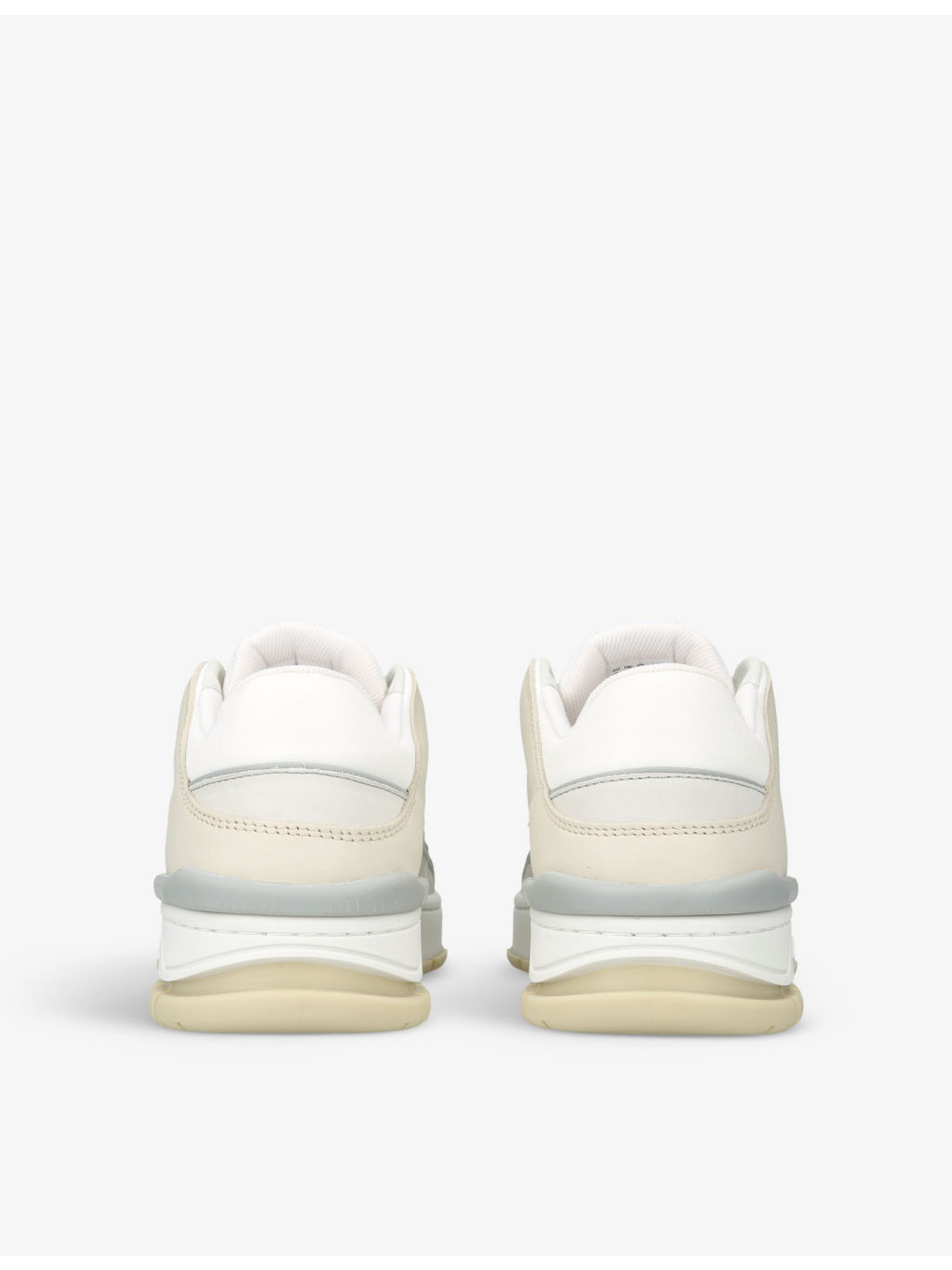 Area leather and recycled polyester low-top trainers - 4