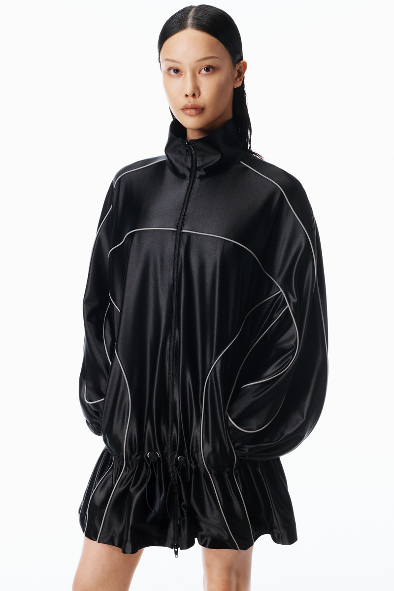 Drop Waist Parka Dress With Reflective Piping 3