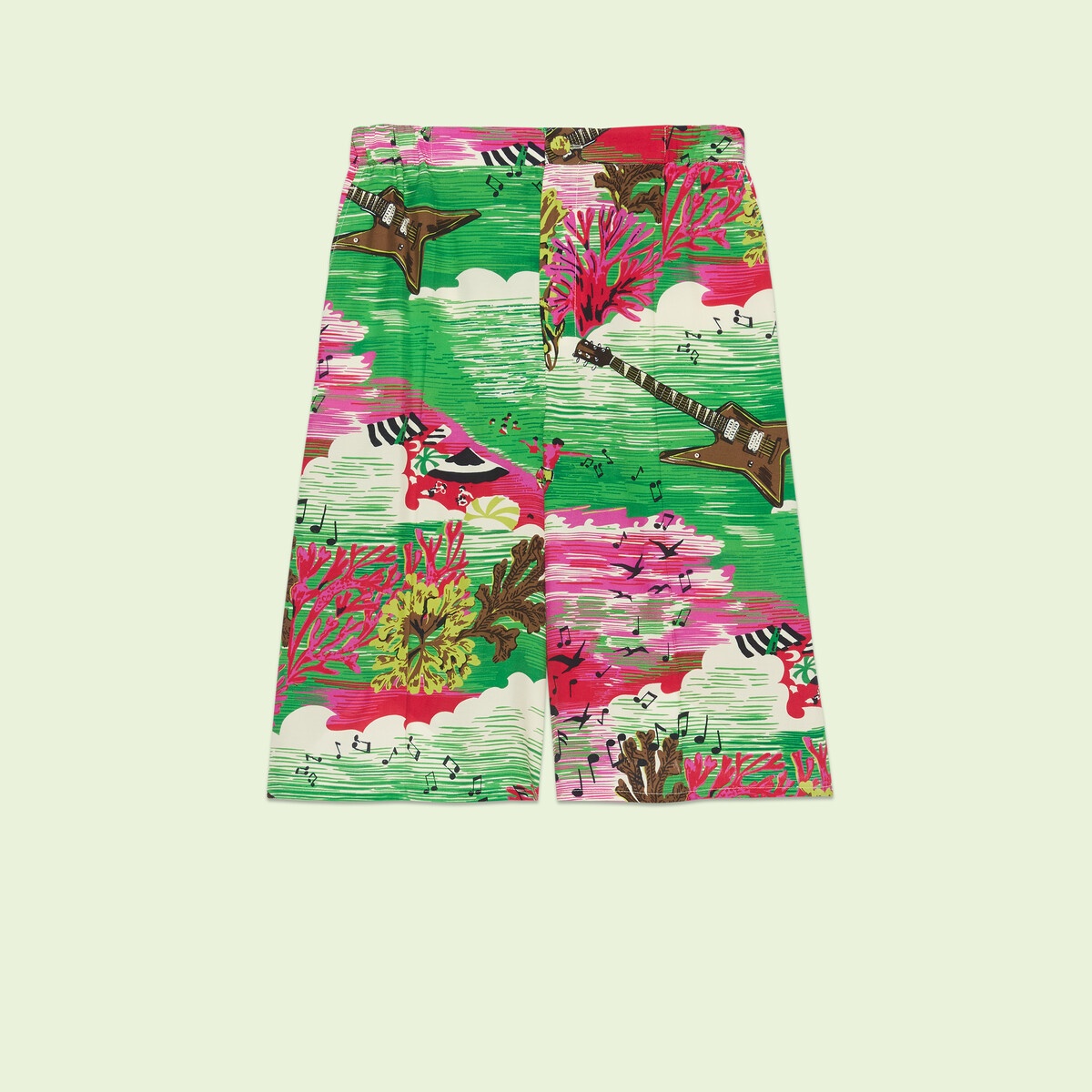 Printed silk shorts - 1