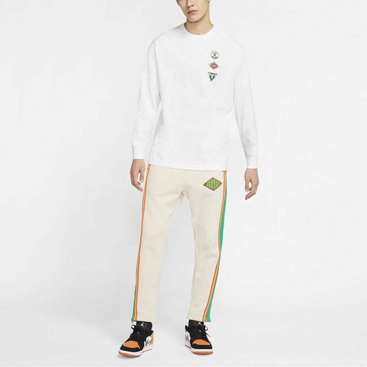 Air Jordan Sport Dna Logo Casual Sports Round Neck Pullover White CT3668-100 - 5