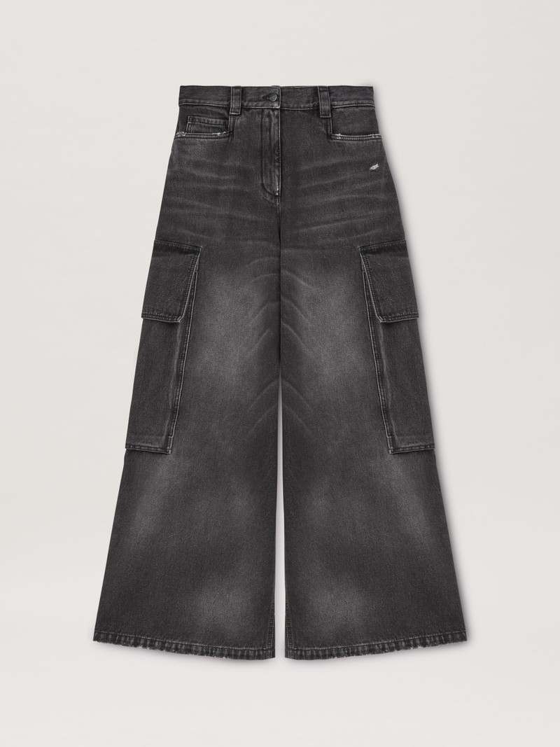 Wide Denim Parachute - 1