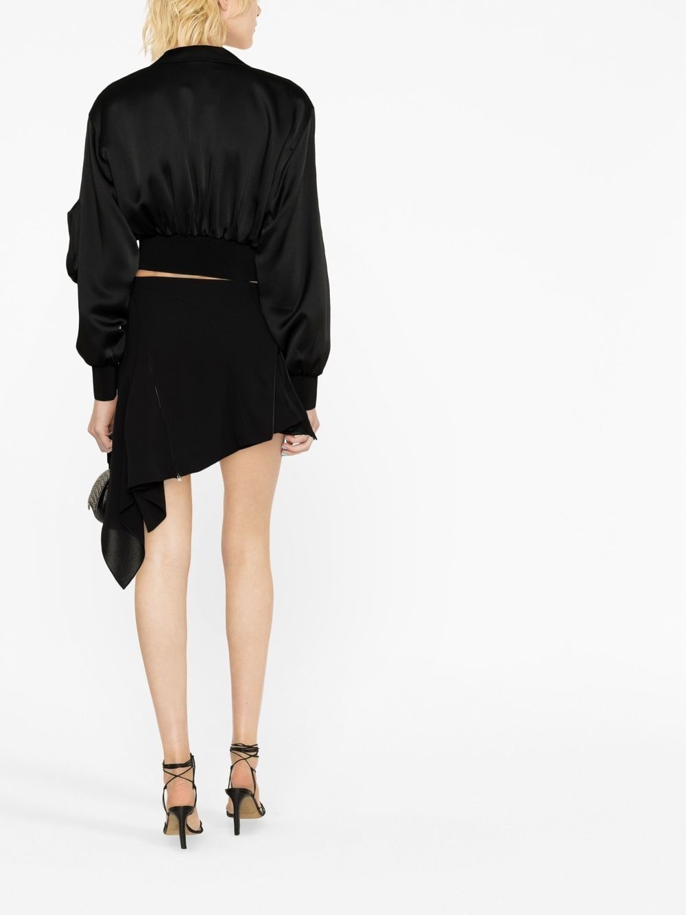 asymmetric draped miniskirt - 4