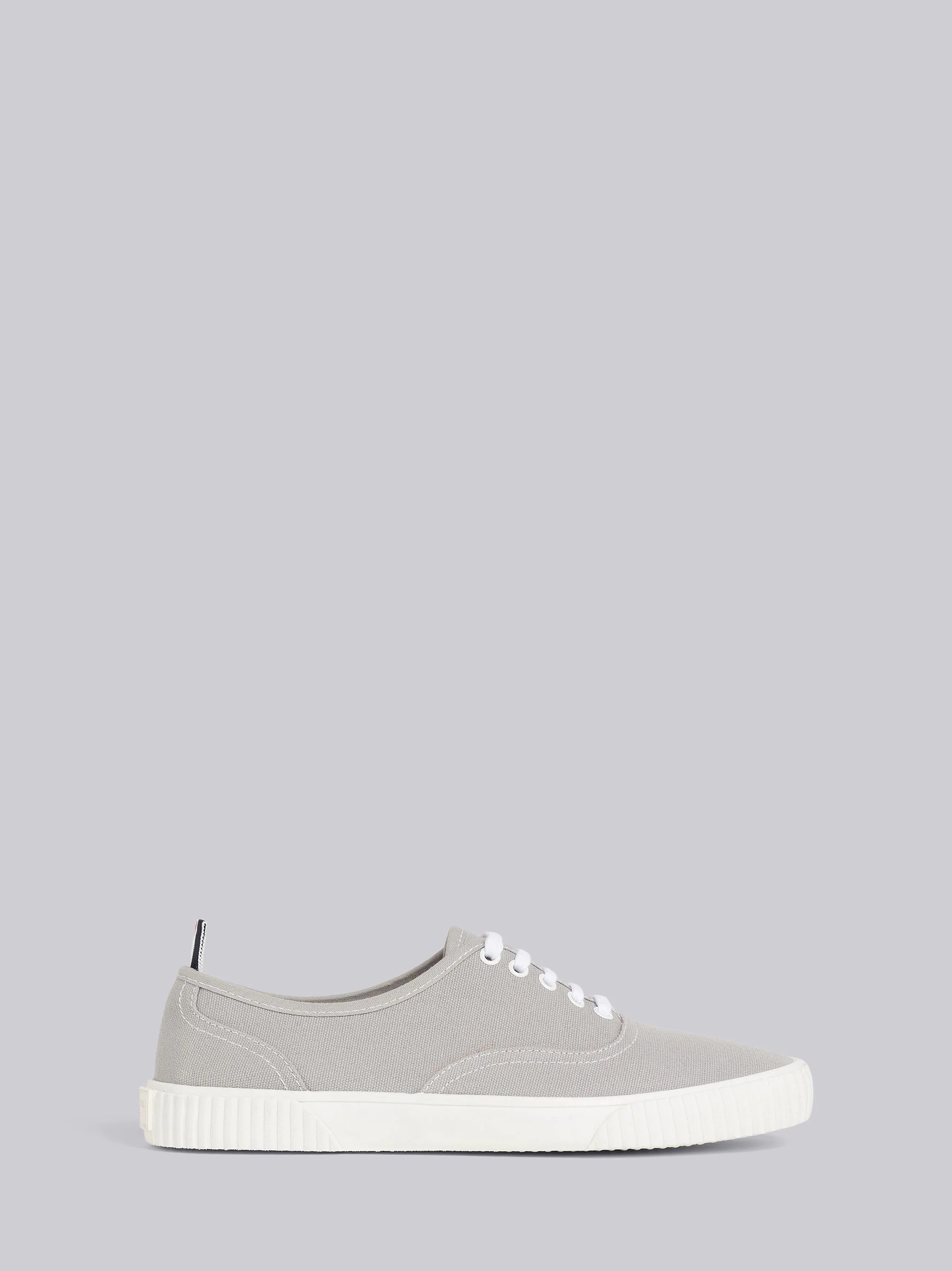 Grey Cotton Canvas Heritage Sneaker - 1