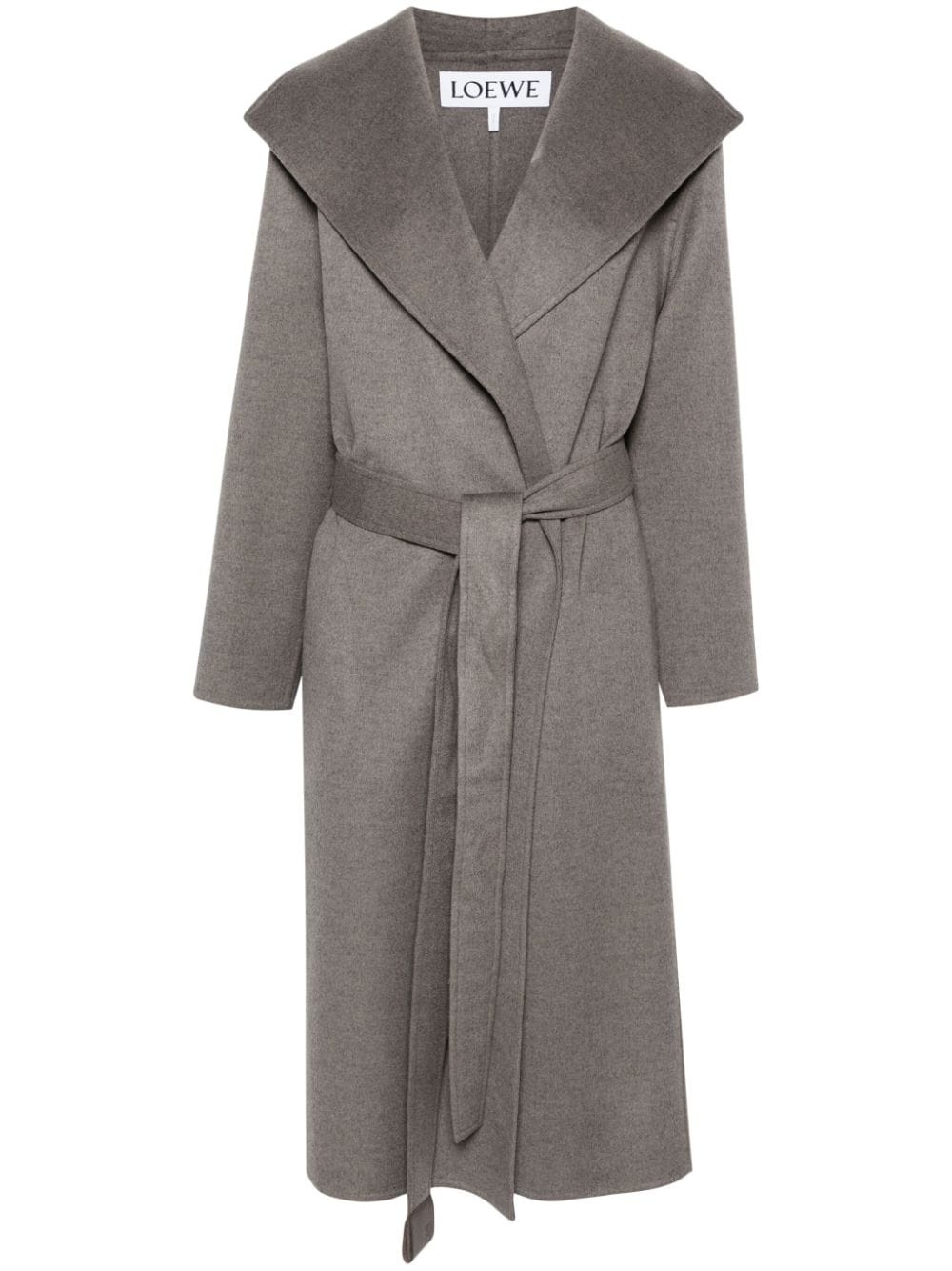 Wool and cashmere blend belted coat - 1