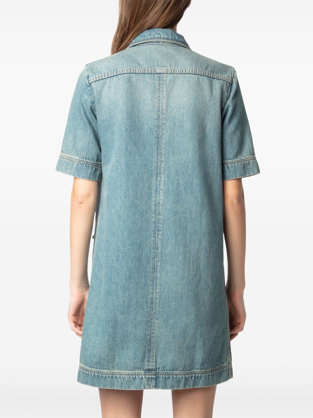 denim mini dress - 5