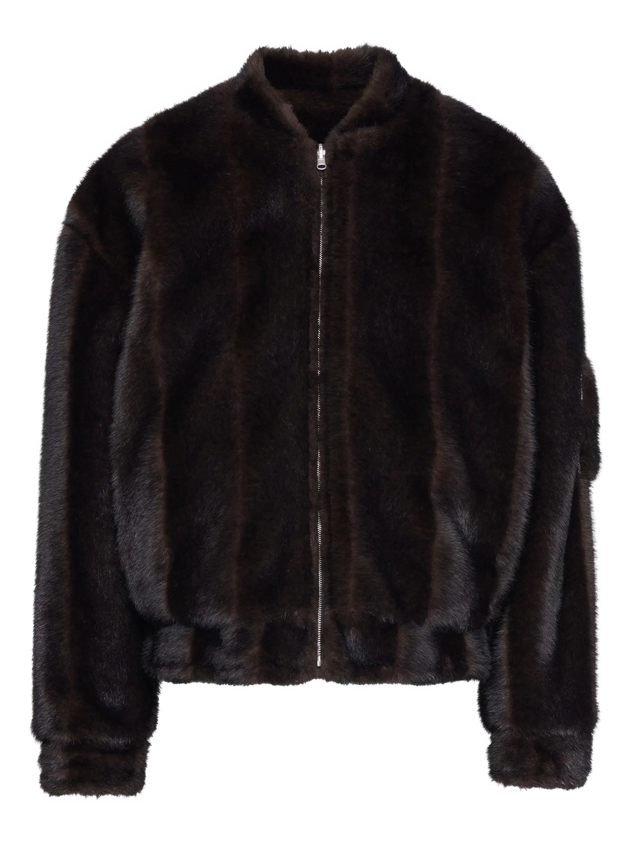 Mm6 Maison Margiela Faux-fur Zip-front Bomber Jacket - 1