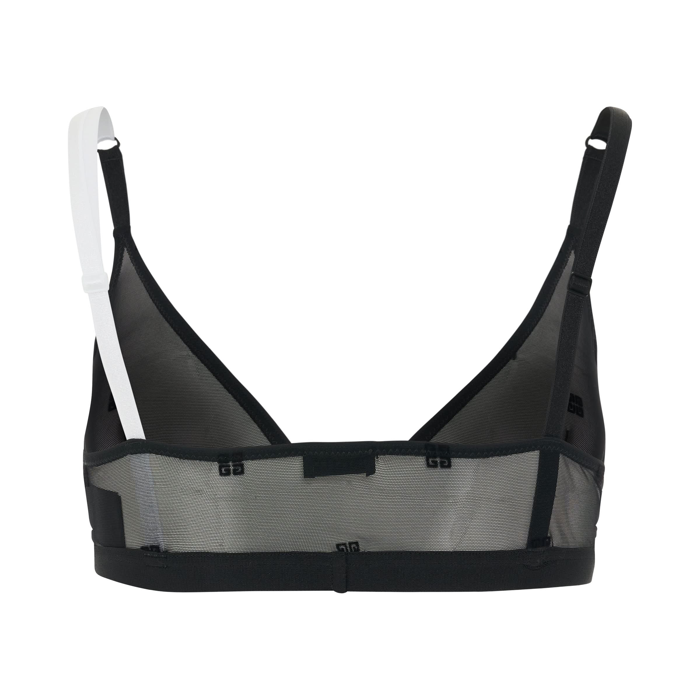 4G Transparent Tulle Bra in Black - 4