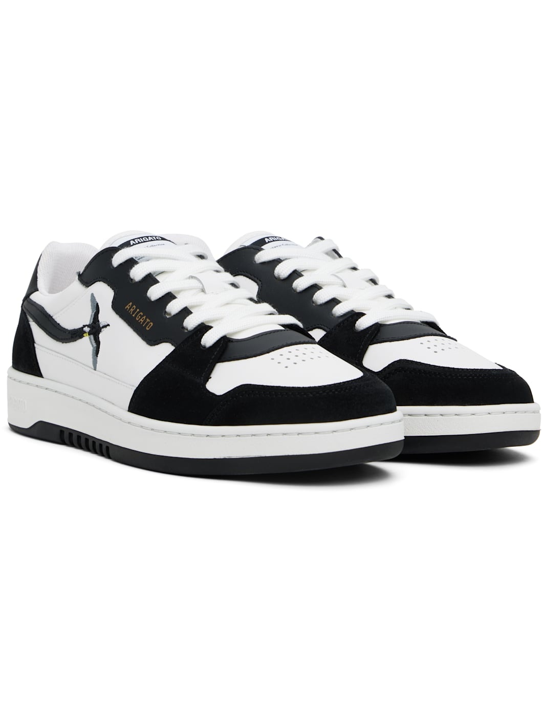White & Black Dice Lo Bee Bird Sneakers - 4