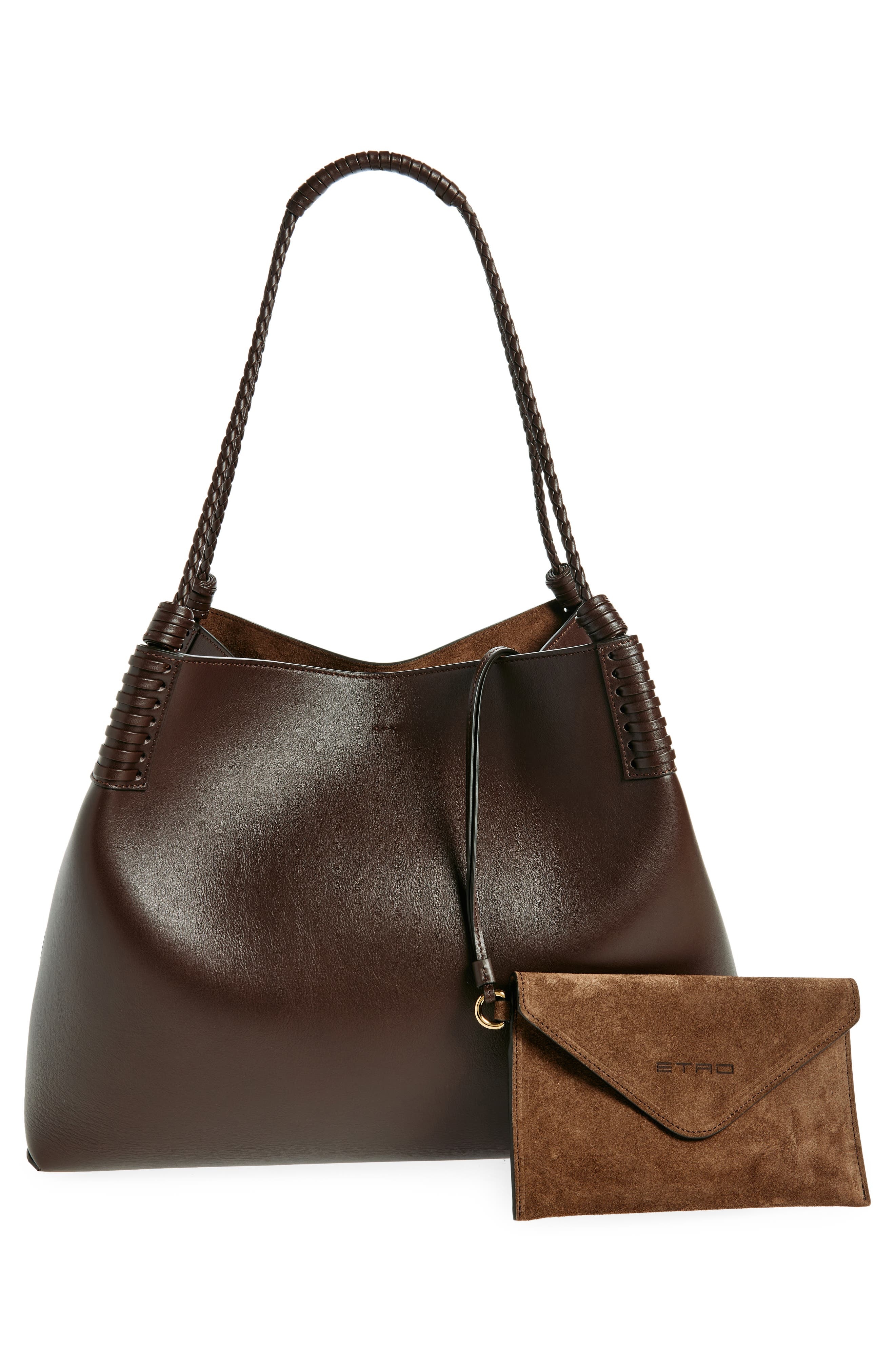 Etro Medium Libra Leather Shopping Tote in M0019 Brown 2 at Nordstrom - 3