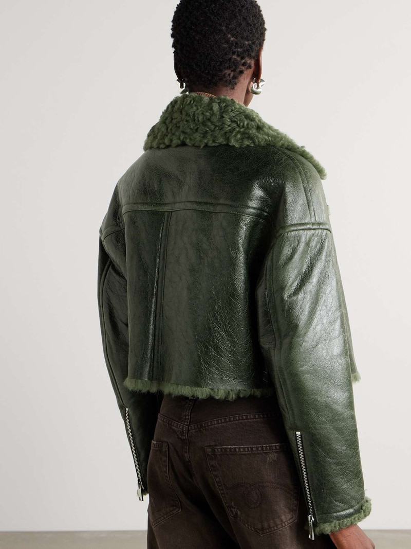Cropped shearling jacket 4