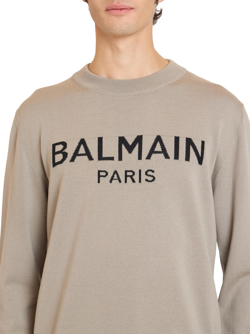 Men's Logo Merino Wool Sweater - Noir 6