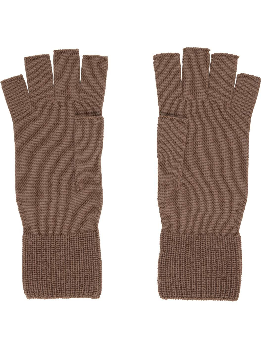 Brown AC Wool Gloves - 2