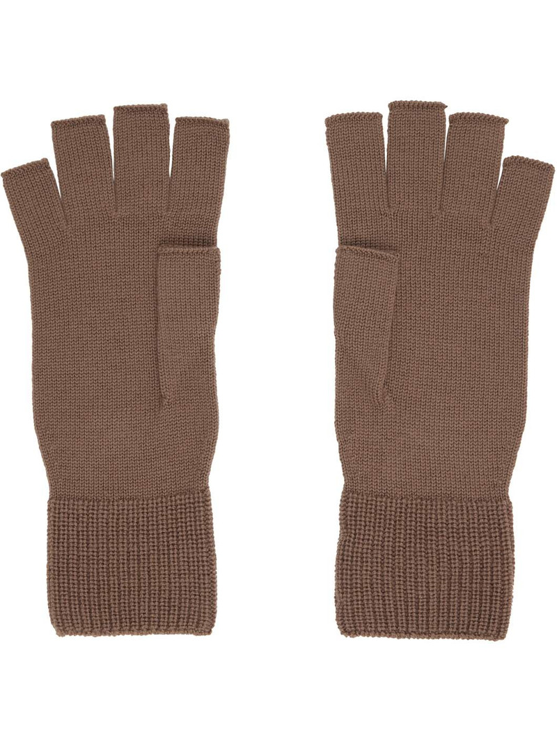 courrèges Brown AC Wool Gloves outlook