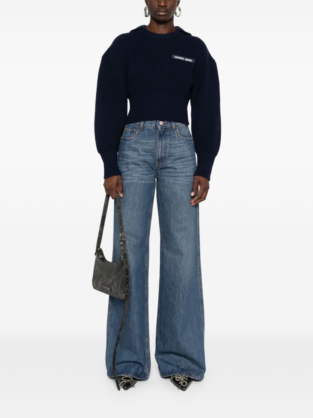 sailor-collar sweater - 2