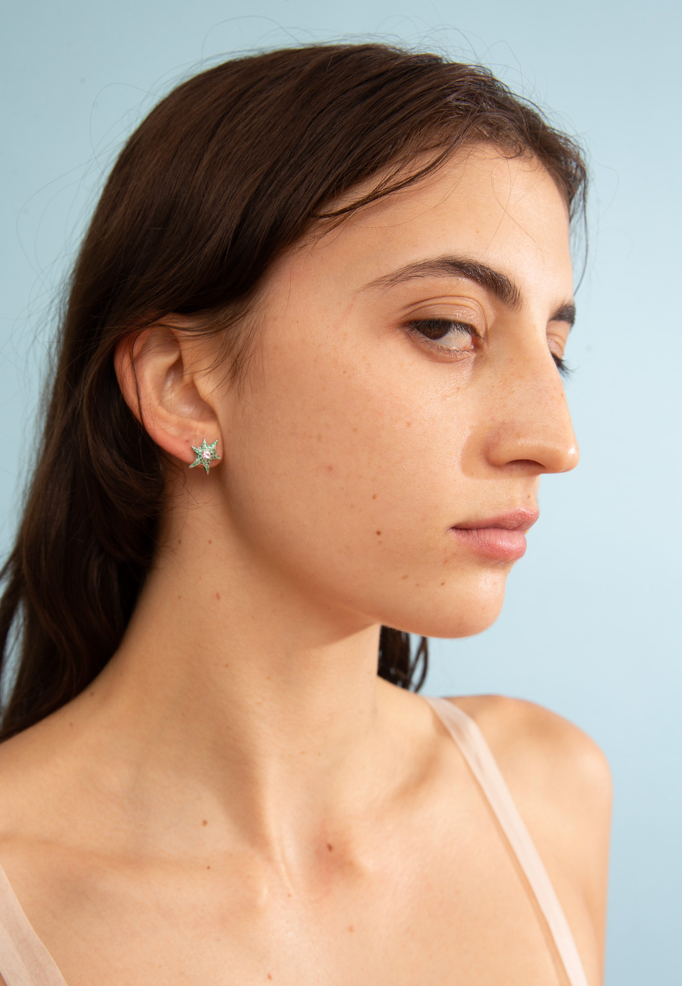 EMERALD STARBURST STUDS - 2