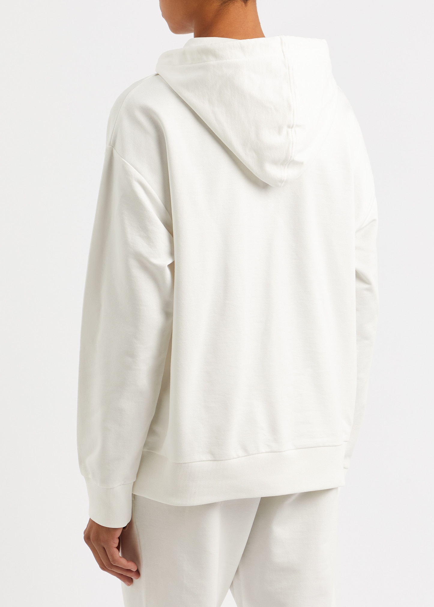 Logo-embroidered hooded cotton sweatshirt - 3