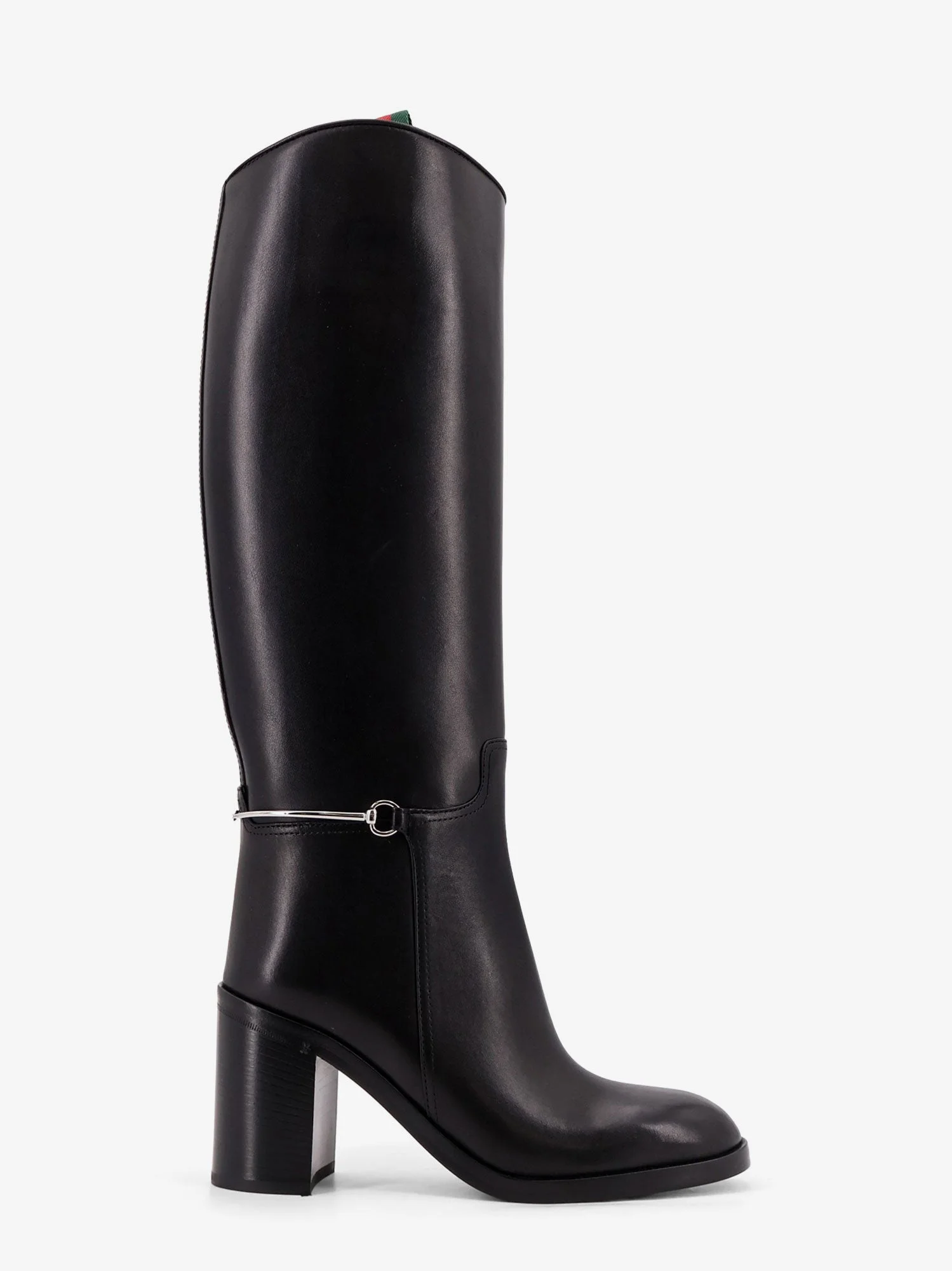 Leather Boots With Slim Horsebit Detail - 1