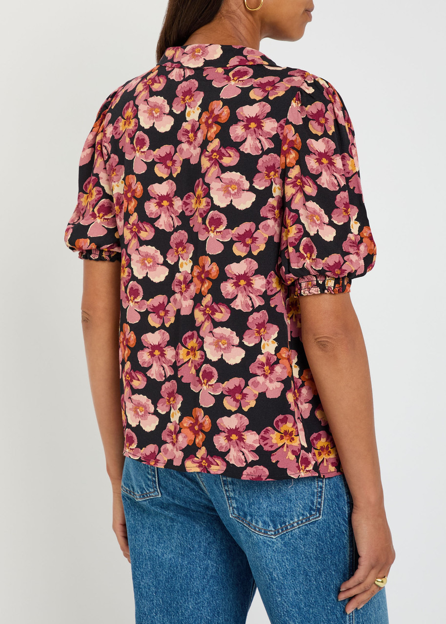 Reformation Joelle Floral-print Crepe Blouse - 3