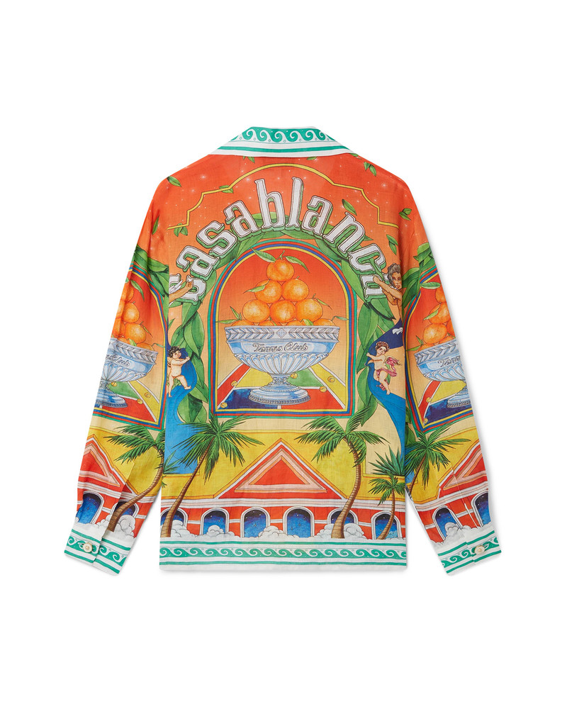 CASABLANCA Trophy Orange Linen Shirt | Casablanca Paris outlook