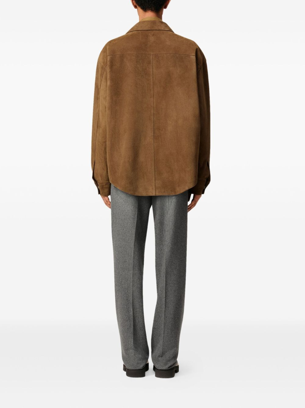 embossed Ami de Cour shirt jacket - 4