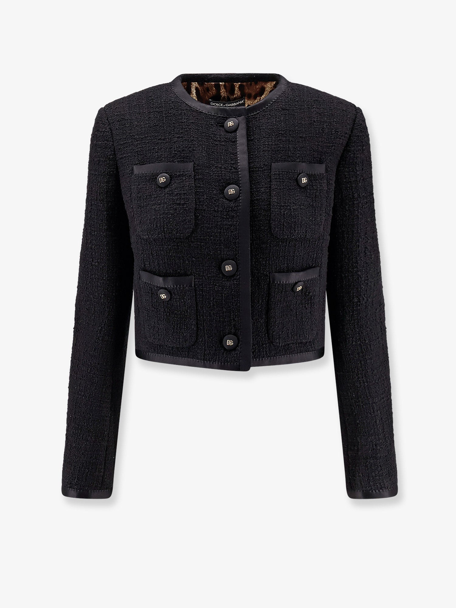 Dolce & Gabbana Women Cotton And Viscose Blazer With Animalier Print Lining - 1